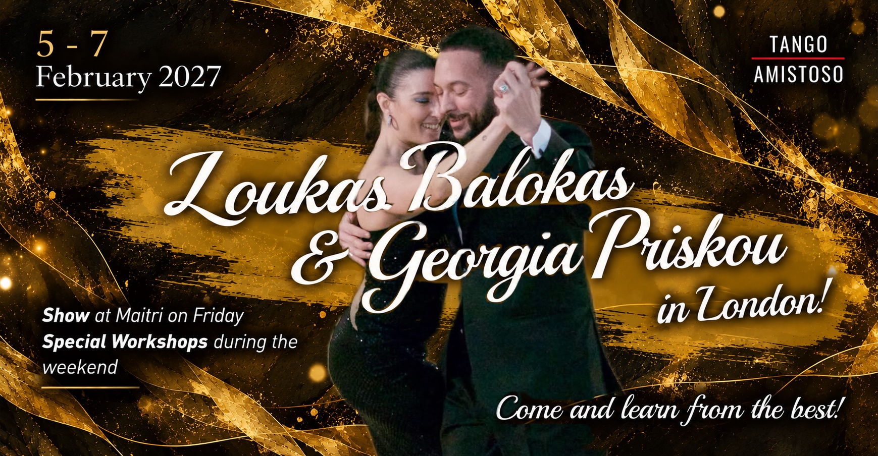Loukas Balokas and Georgia Priskou in London