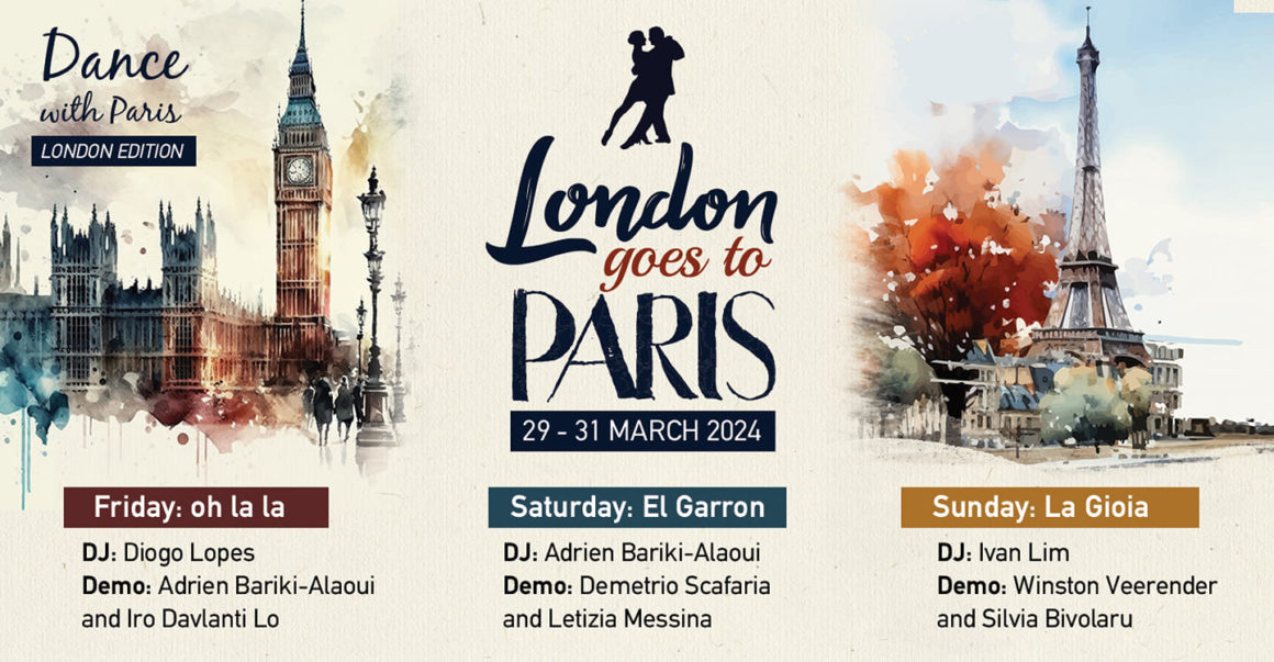 NEW Classes/Venues, Paris – London Collaboration, Negracha and a lovely week at Tango Amistoso