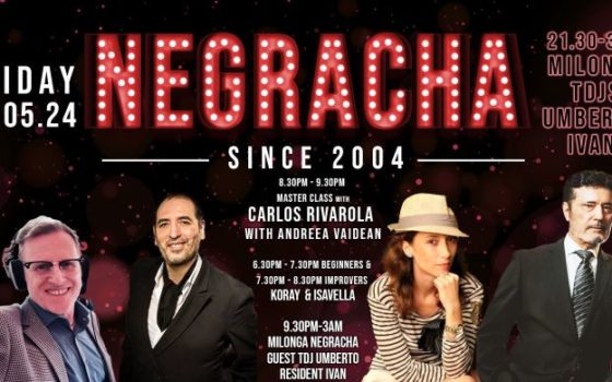 Negracha & Maestro Carlos Rivarola, Bank Holiday Afterparty, Veronica Toumanova & Tango Trip to Iasi Festivalito Verano