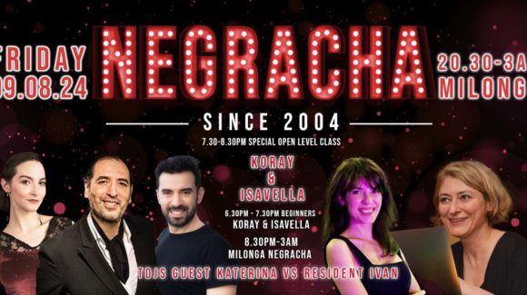 Negracha, World Champions Marcos Roberts & Louise Malucelli Schedule, Milonga Central is on Holiday! Negracha, World Champions Marcos Roberts & Louise Malucelli Schedule, Milonga Central is on Holiday!