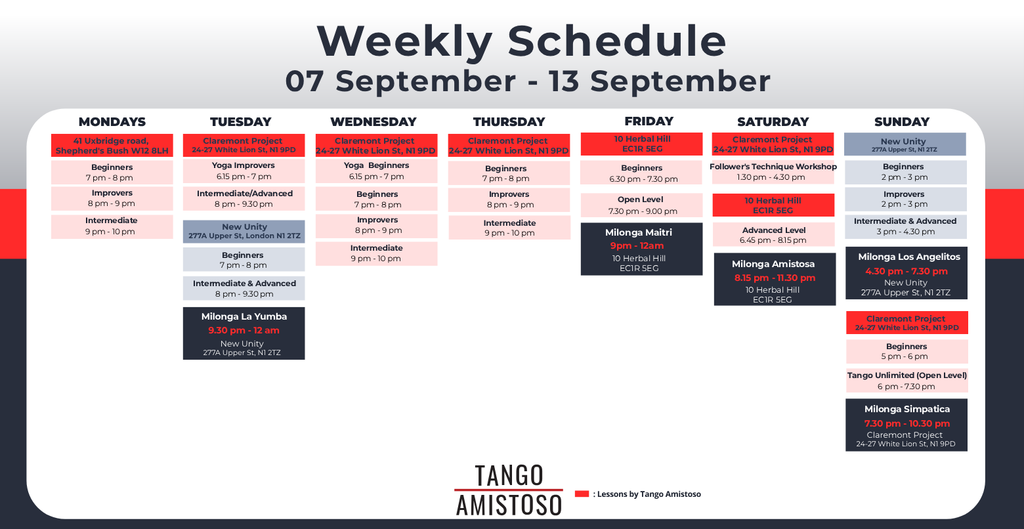 Natalia is back in London ❤️ Plus Oa, new courses & three nights of Tango